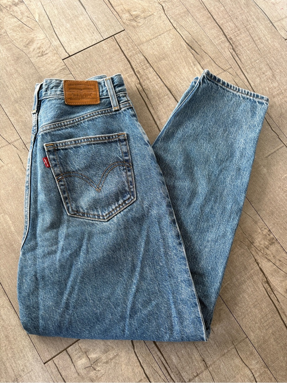Levi's Straight Leg High Loose Taper Denim Jeans